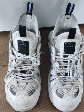 Alexander mcqeen MCQ White Mesh Chunky Sneakers Sz 37 Authentic